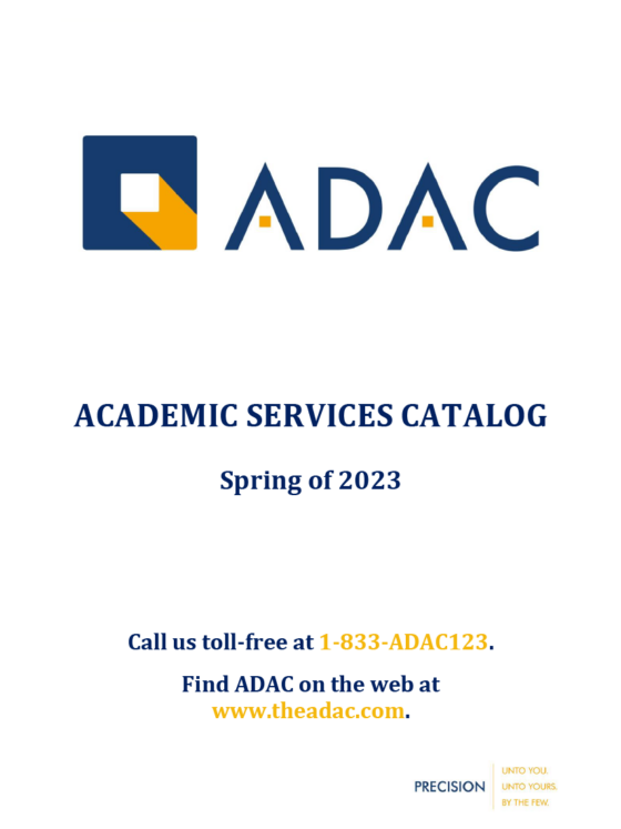 The ADAC Public Academic Services Catalog